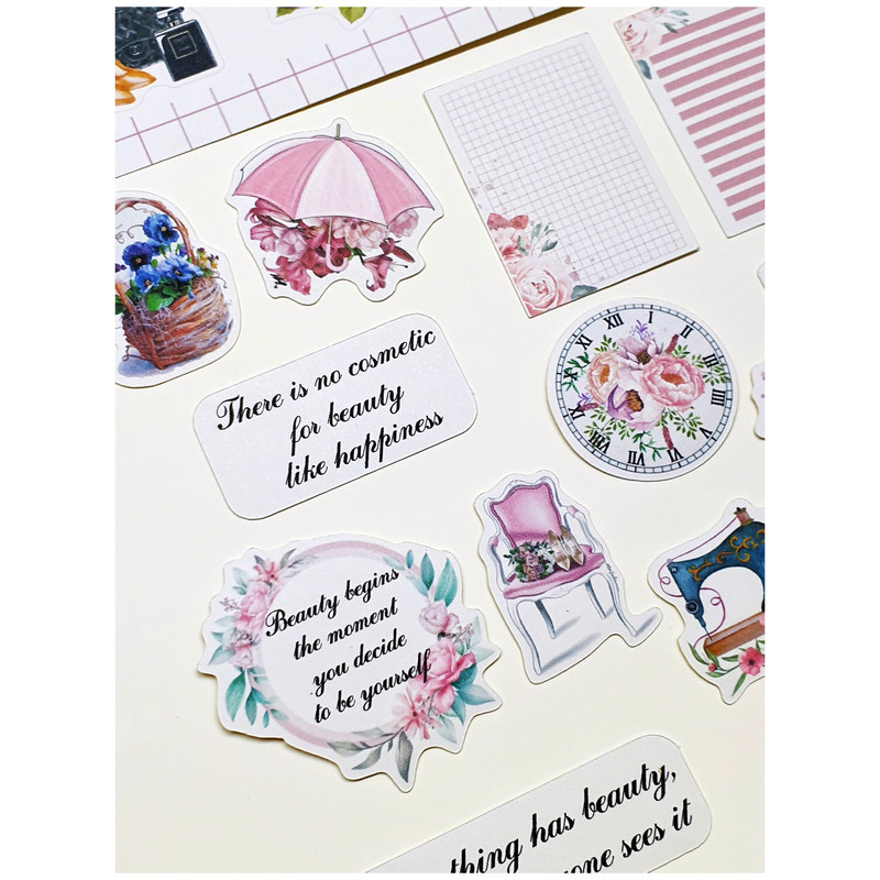 برچسب کاترینکا طرح برش خورده بولت ژورنال و اسکرپ بوک مدل Beauty بسته 35 عددی