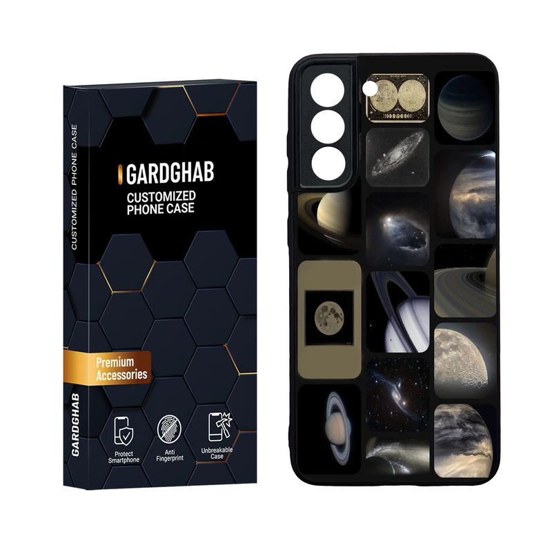  کاور گارد قاب مدل دور ژله ای پشت گلس کهکشان مناسب برای گوشی موبایل سامسونگ Galaxy S21 FE