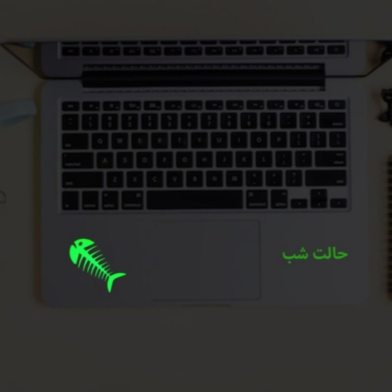 استیکر مدل شبنما طرح اسکلت ماهی