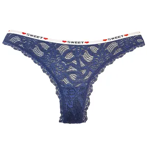 شورت زنانه مدل پرنسس لامبادا گیپور دانتل نخ پنبه رنگ سرمه ای