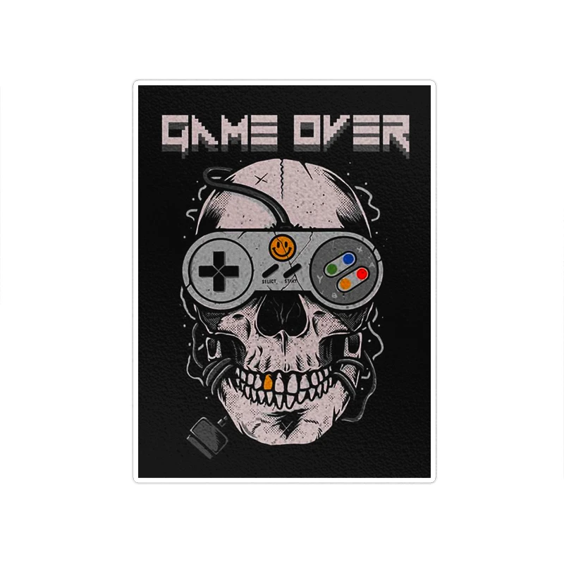 استیکر تزئینی موبایل و تبلت ماسا دیزاین طرح game over مدل sn046