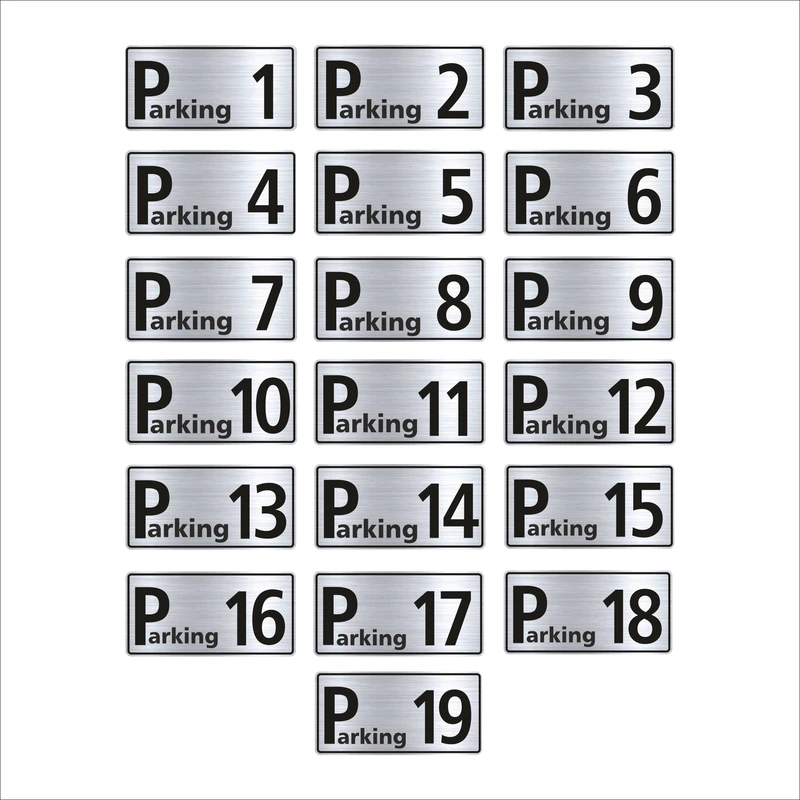 تابلو راهنما طرح پارکینگ مدل GNS619 مجموعه 19 عددی