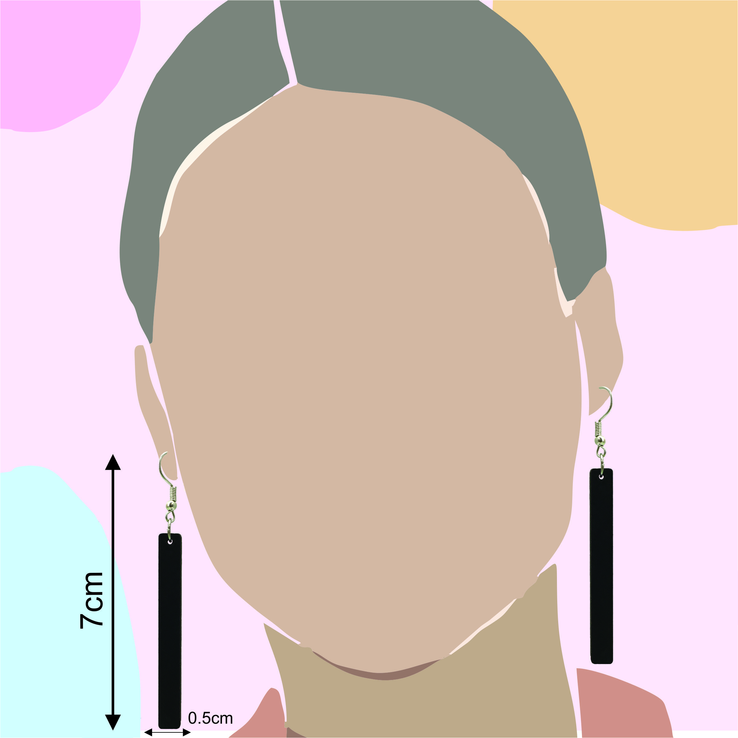 گوشواره زنانه هانستو مدل E2-041 مجموعه دو عددی