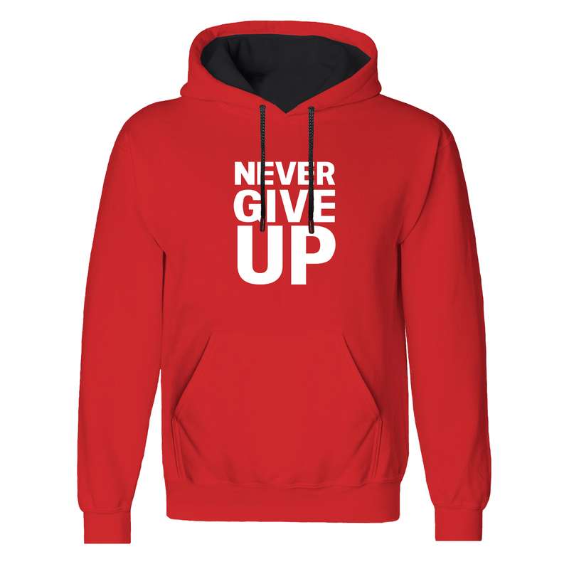 هودی مردانه مدل never give up 40 Wht