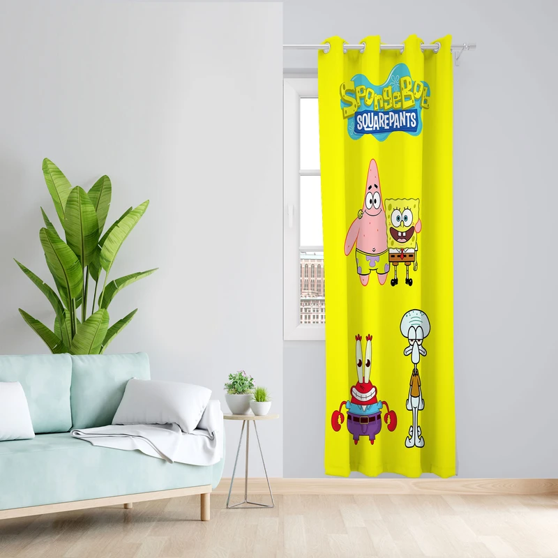 پرده مدل باب اسفنجی مخمل پانچی کد 4161 سایز 140x280 سانتی متر