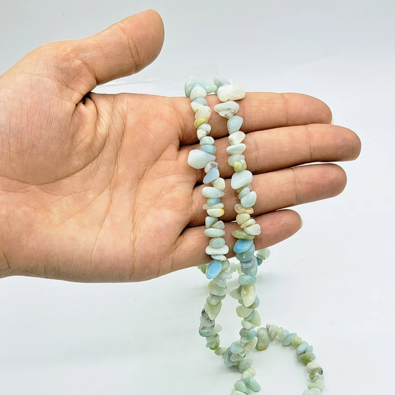 عکس شماره 4 : ریسه سنگ آمازونیت رزالیا مدل نامنظم کد ab-178