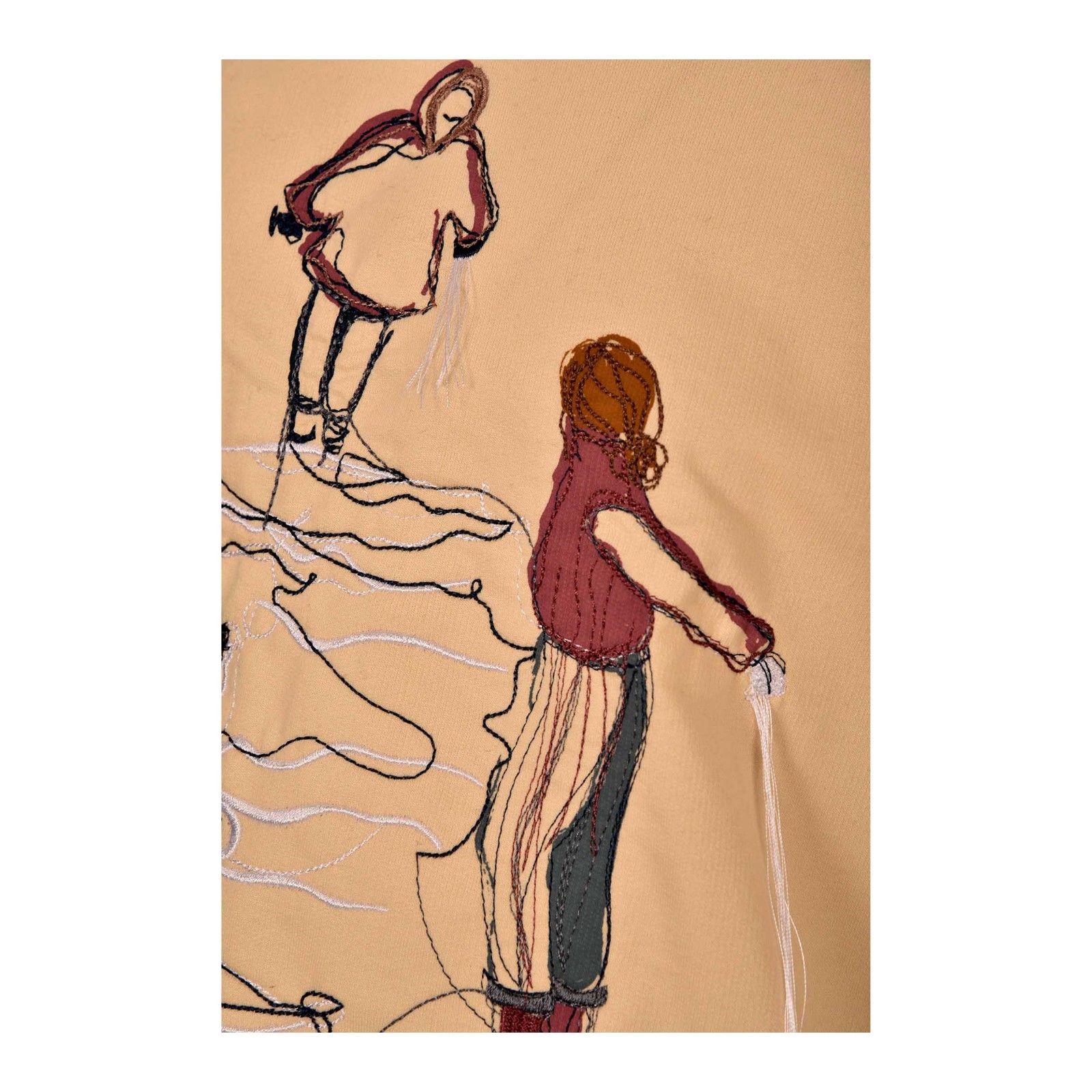 تی شرت آستین بلند زنانه بادی اسپینر مدل 3131 کد 1 رنگ کرم -  - 4