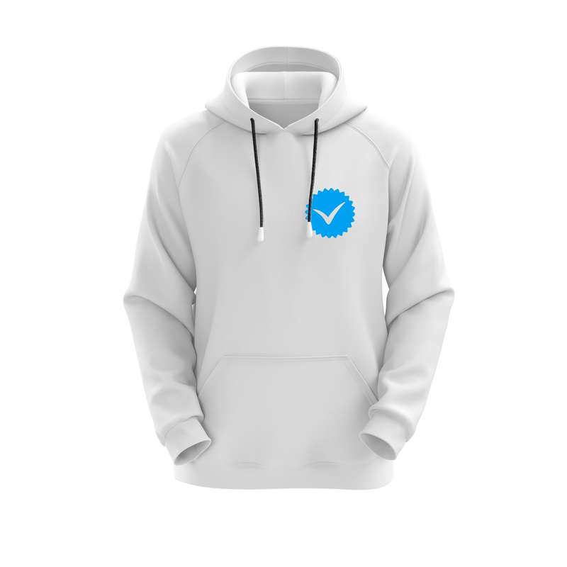 هودی زنانه مدل تیک کد E67 رنگ سفید