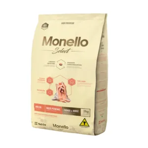 غذای خشک سگ نژاد کوچک مونلو سلکت مدل small breed مرغ و برنج وزن 2 کیلوگرم