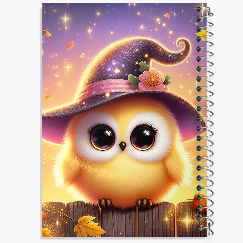 دفتر شطرنجی 50 برگ خندالو طرح جغد کیوت کد F5340