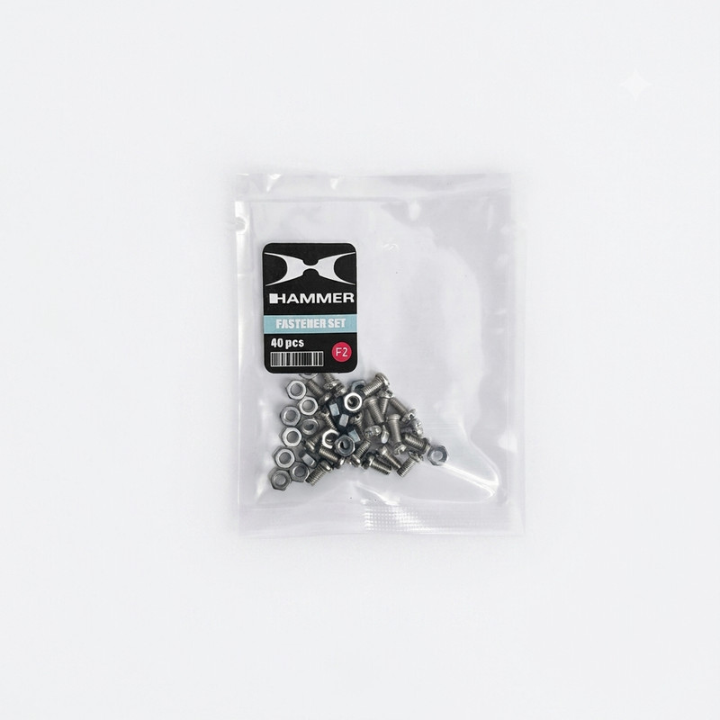 پیچ استوانه و مهره هامر مدل رباتیک سایز M3x6 میلی متر بسته 40 عددی