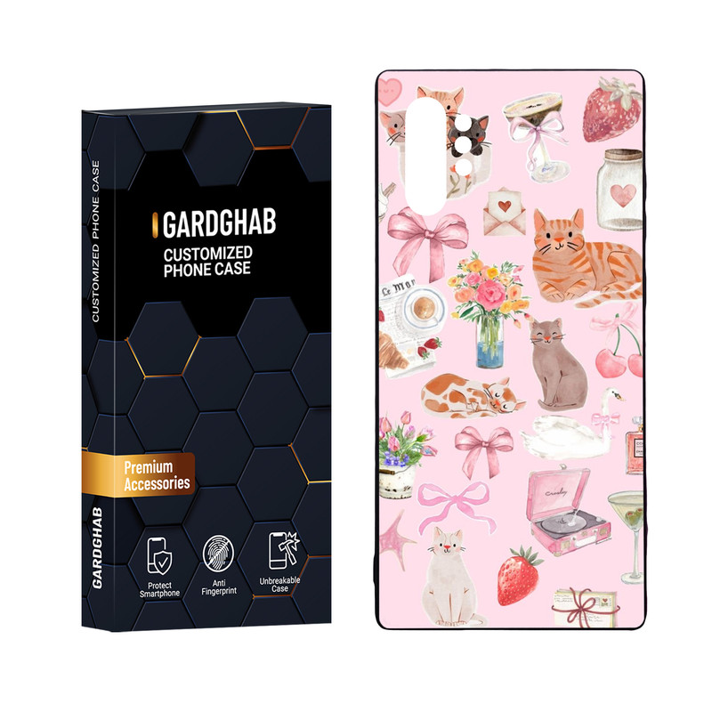 کاور گارد قاب مدل دور ژله ای پشت گلس فانتزی مناسب برای گوشی موبایل سامسونگ Galaxy Note 10 Plus
