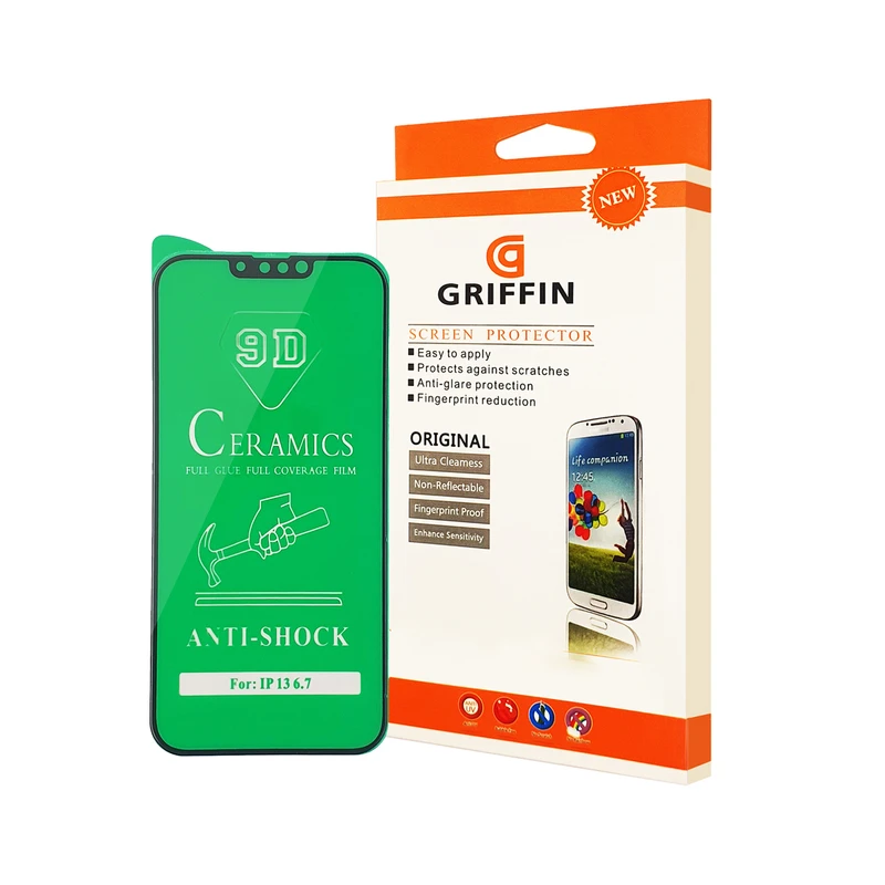محافظ صفحه نمایش سرامیکی گریفین مدل FLCRG GN me مناسب برای گوشی موبایل اپل iPhone 13 Pro