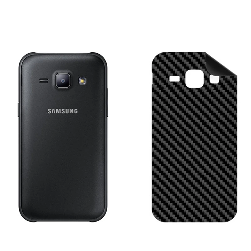 برچسب پوششی بستور مدل BT-Fiber طرح فیبر کربن مناسب برای گوشی موبایل سامسونگ Galaxy J1