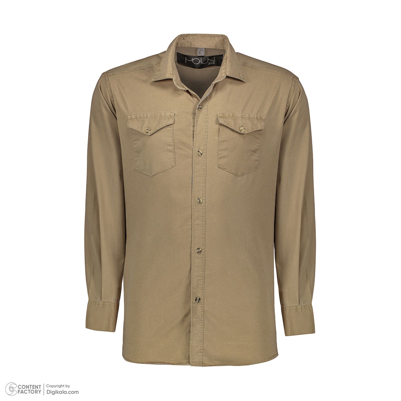 پیراهن آستین بلند مردانه مون‌سا مدل 201073431192 رنگ کرم -  - 5