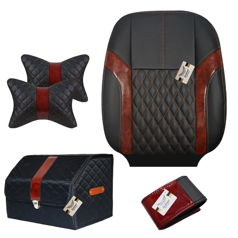 روکش صندلی خودرو سوشیانت مدل چکشی مناسب برای ساینا و تیبا به همراه پشت گردنی و باکس صندوق