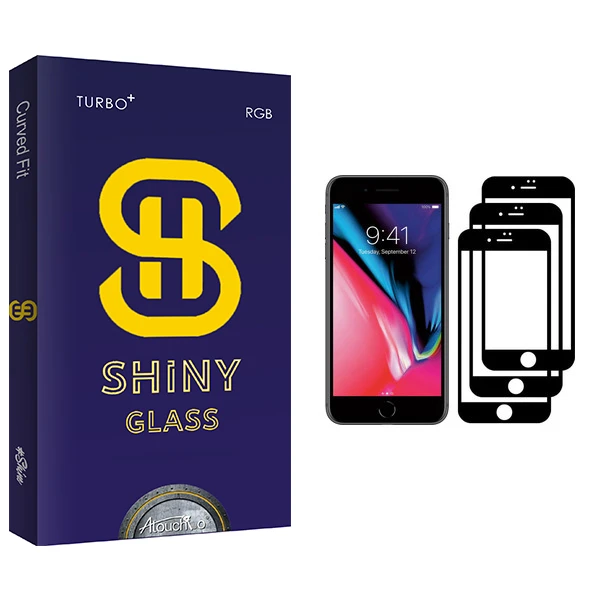 محافظ صفحه نمایش آتوچبو مدل Shiny Glass مناسب برای گوشی موبایل اپل iPhone 7 Plus بسته سه عددی