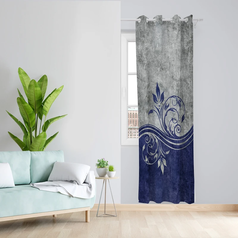 پرده طرح مدرن مدل مخمل پانچی کد L 1086L Z سایز 140x200 سانتی متر