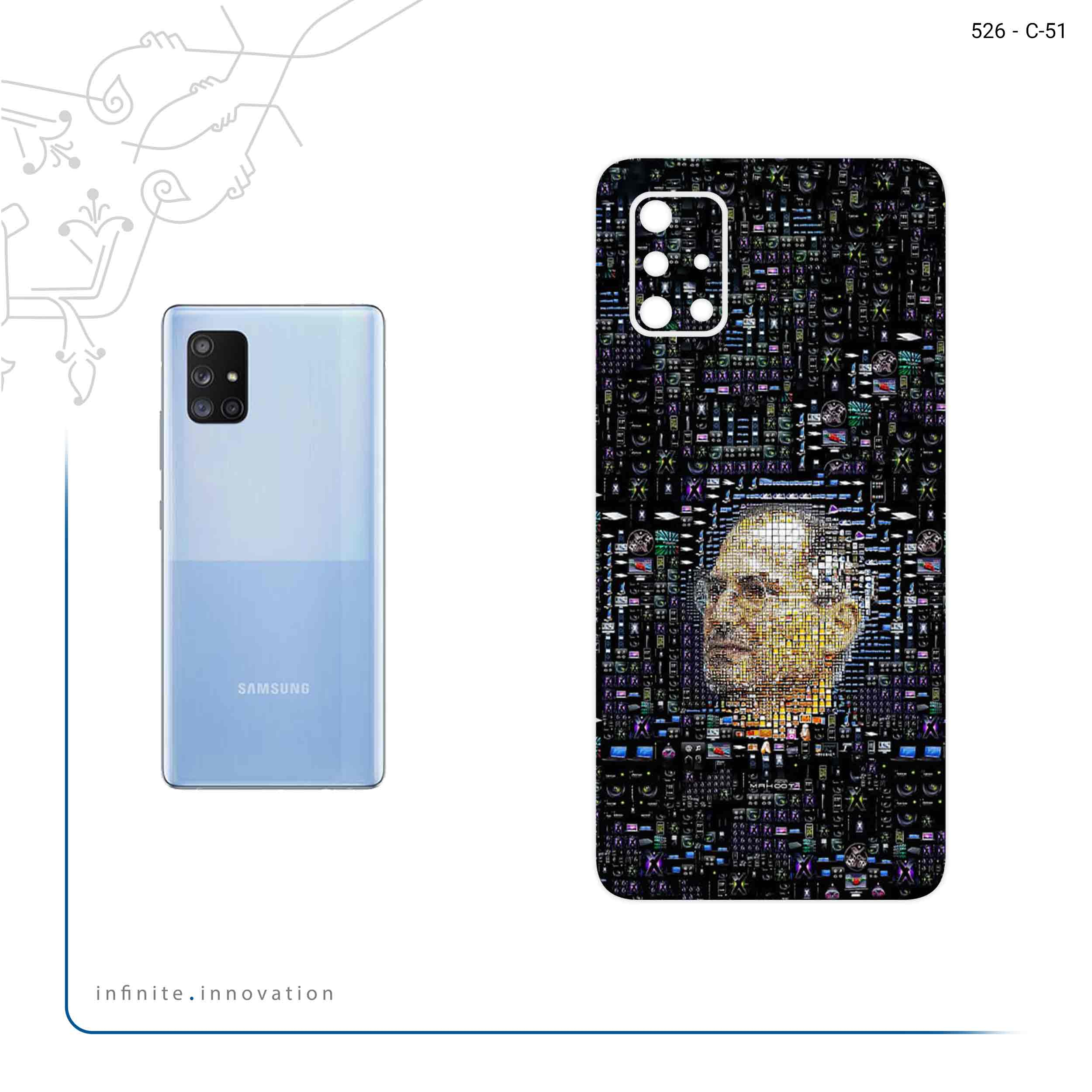 برچسب پوششی ماهوت مدل 2 Collage of Steve Jobs مناسب برای گوشی موبایل سامسونگ Galaxy A71 5G