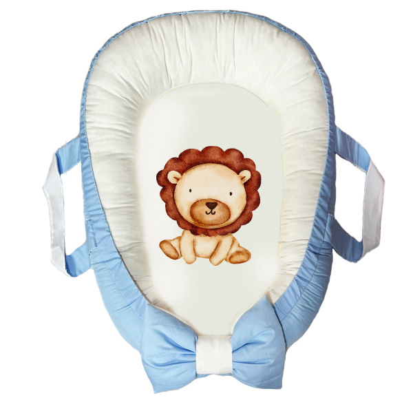 سرویس خواب سه تکه نوزاد مدل گارد محافظ دار طرح شیر کوچولو کد 029