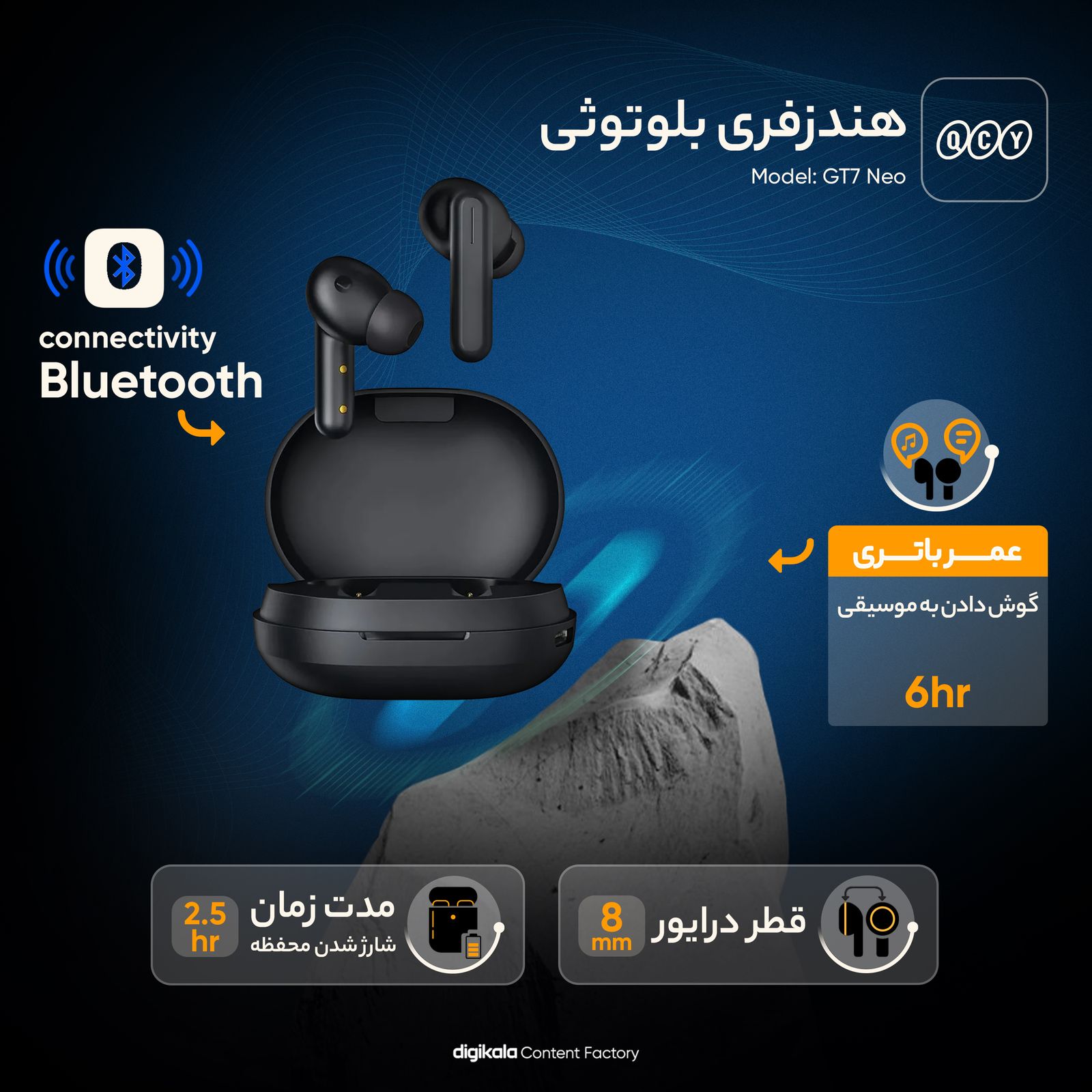 هدفون بلوتوثی هایلو مدل GT7 Neo -  - 3