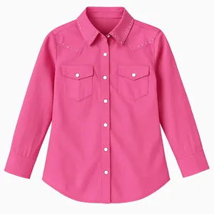 شومیز آستین بلند یقه برگردان زنانه کد 7901