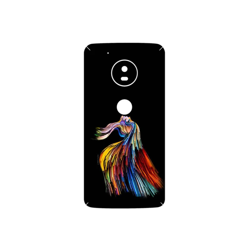 برچسب پوششی ماهوت مدل Rainbow Hair Digital Art مناسب برای گوشی موبایل موتورولا Moto G5