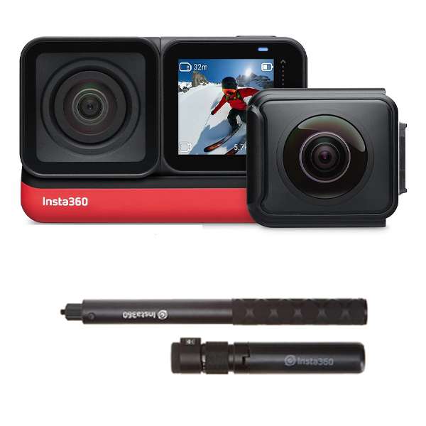 دوربین فیلم برداری ورزشی اینستا 360 مدل one r twin edition به همراه منوپاد و سه پایه دوربین فیلم برداری ورزشی اینستا 360 مدل one r twin edition به همراه منوپاد و سه پایه