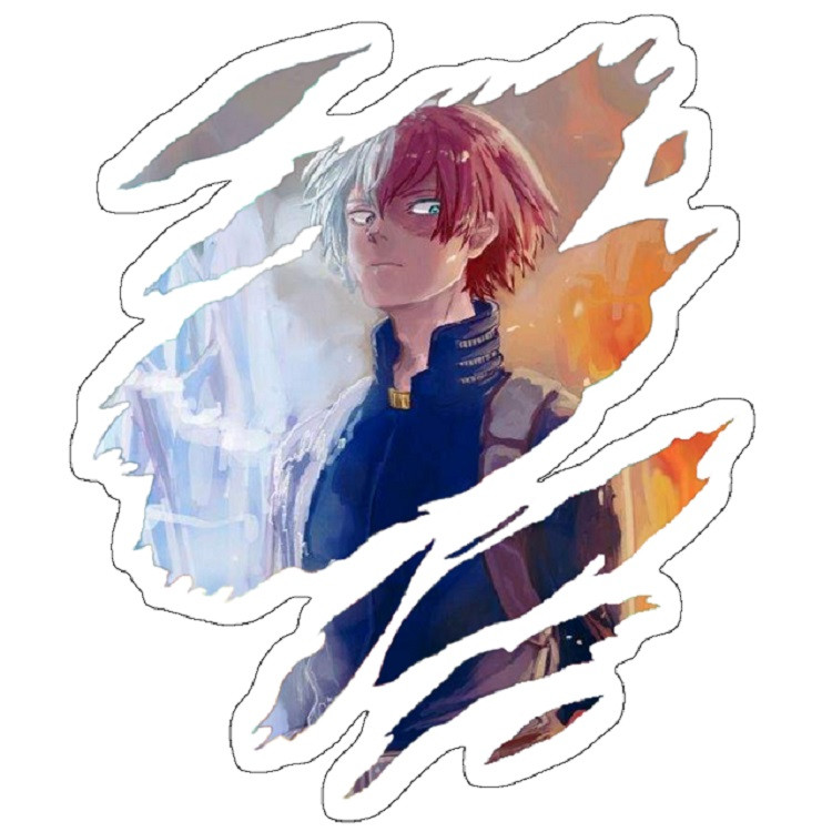استیکر لپ تاپ مدل Anime BNHA Todoroki Shouto