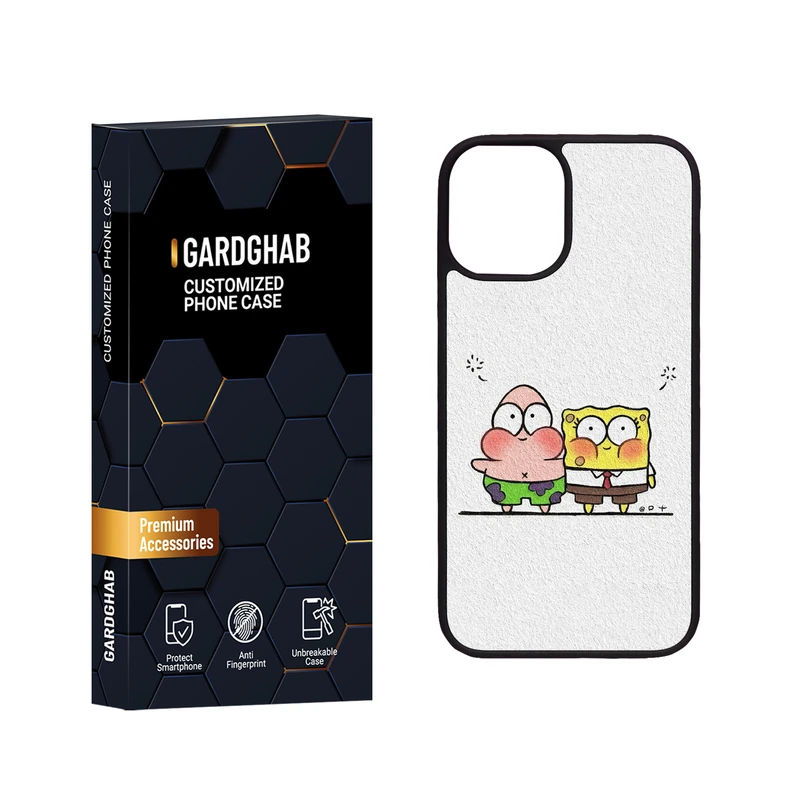 کاور گارد قاب مدل دور ژله ای پشت گلس فانتزی مناسب برای گوشی موبایل اپل iPhone 12 Mini