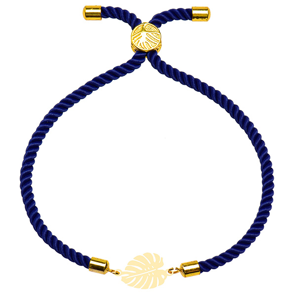 دستبند طلا 18 عیار دخترانه کرابو طرح برگ انجیر مدل Krd1655