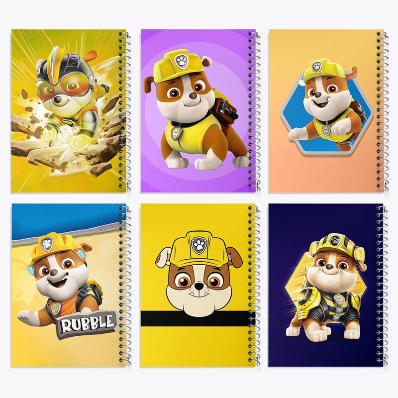 دفتر مشق 100 برگ خندالو طرح سگ های نگهبان (Paw Patrol) کد 305 مجموعه 6 عددی