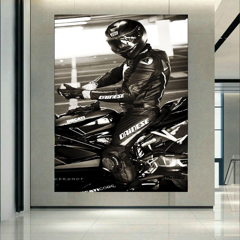 پوستر طرح موتور سوار مدل Ducati کد AR18650