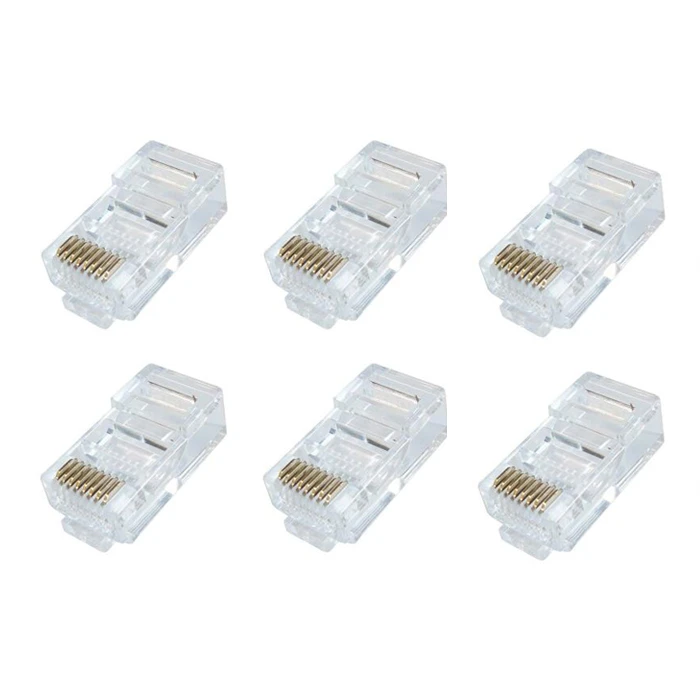 کانکتور شبکه cat5 مدل RJ45 بسته 6 عددی