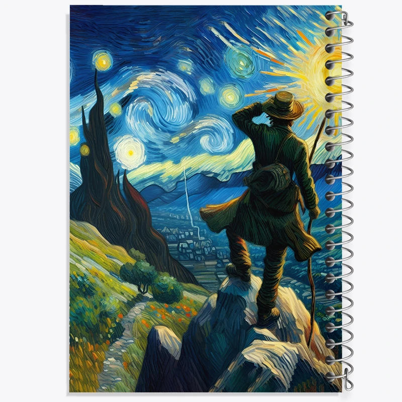 دفتر لیست خرید 50 برگ خندالو طرح ونسان ونگوگ کد F5100