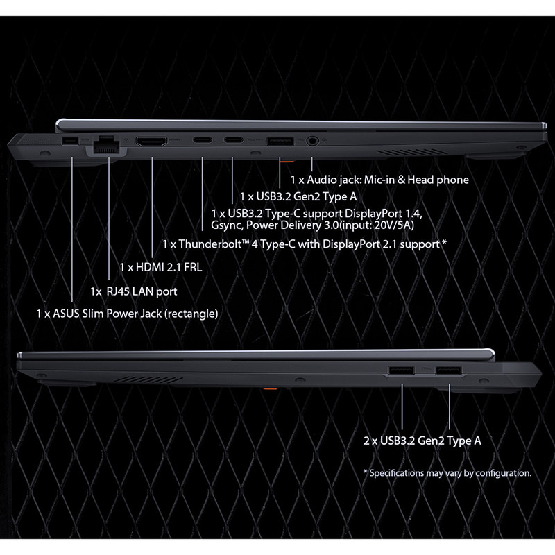 لپ تاپ 16 اینچی ایسوس مدل TUF Gaming F16 FX608JHR-RV035-i7 14650HX-48GB DDR5 5600MHz-2TB SSD-RTX5050 8GB-FHD 165Hz - کاستوم شده