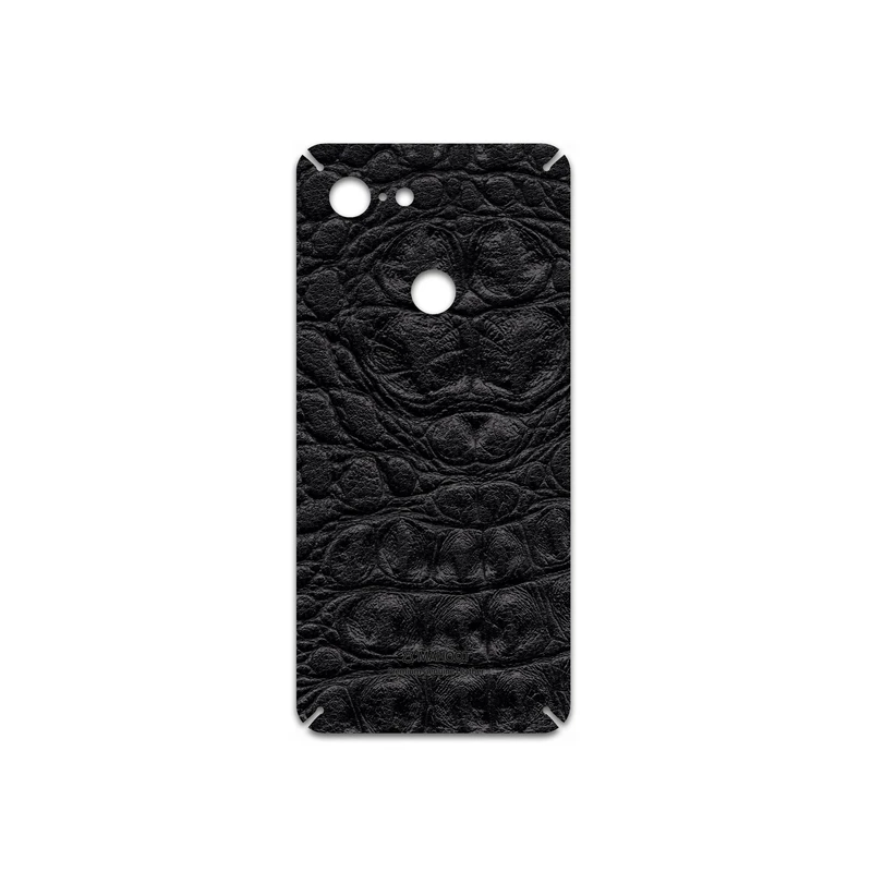 برچسب پوششی ماهوت مدل Black-Crocodile-Leather مناسب برای گوشی موبایل گوگل Pixel 3