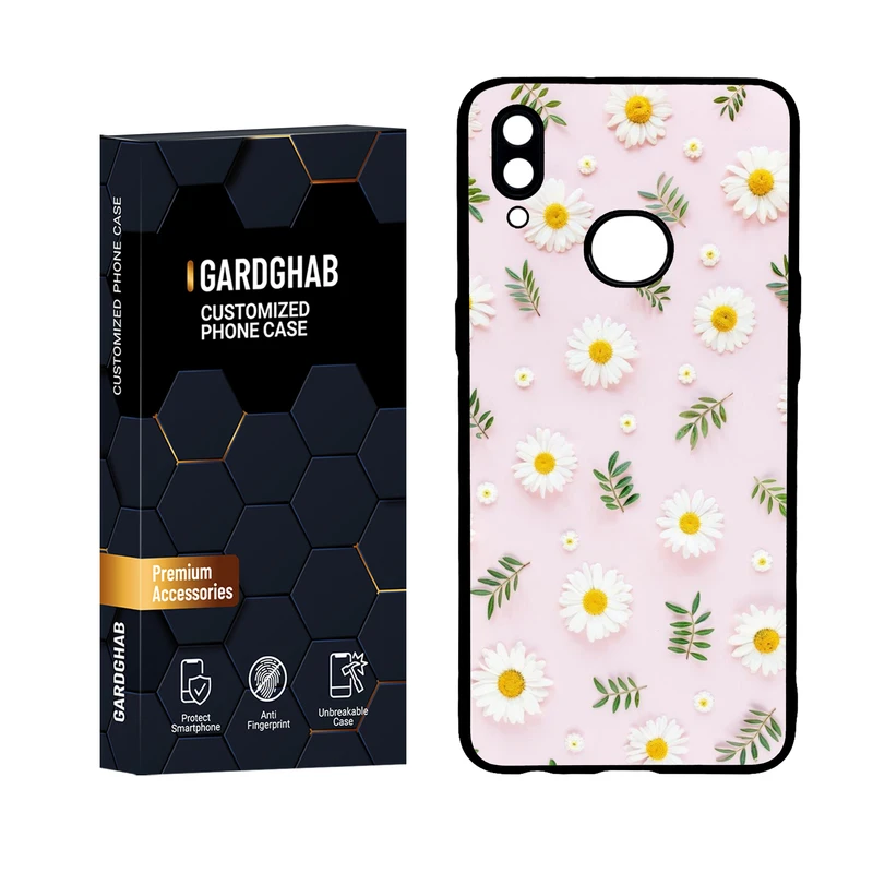 کاور گارد قاب مدل دور ژله ای برگ مناسب برای گوشی موبایل سامسونگ Galaxy A10s