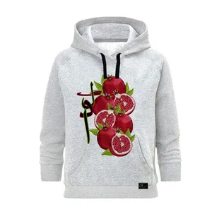 هودی زنانه مدل انار یلدا کد J120 رنگ طوسی