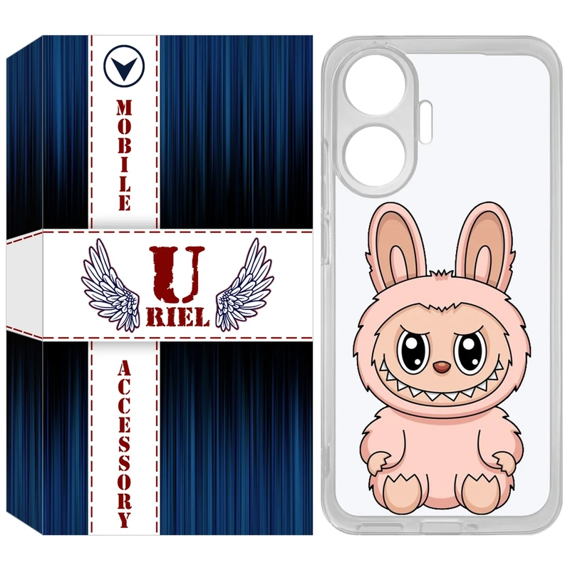 کاور یوریل مدل Clear کد 138 طرح لبوبو Labubu مناسب برای گوشی موبایل شیائومی Poco F7