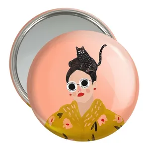 آینه جیبی خندالو مدل دختر  کد 5481