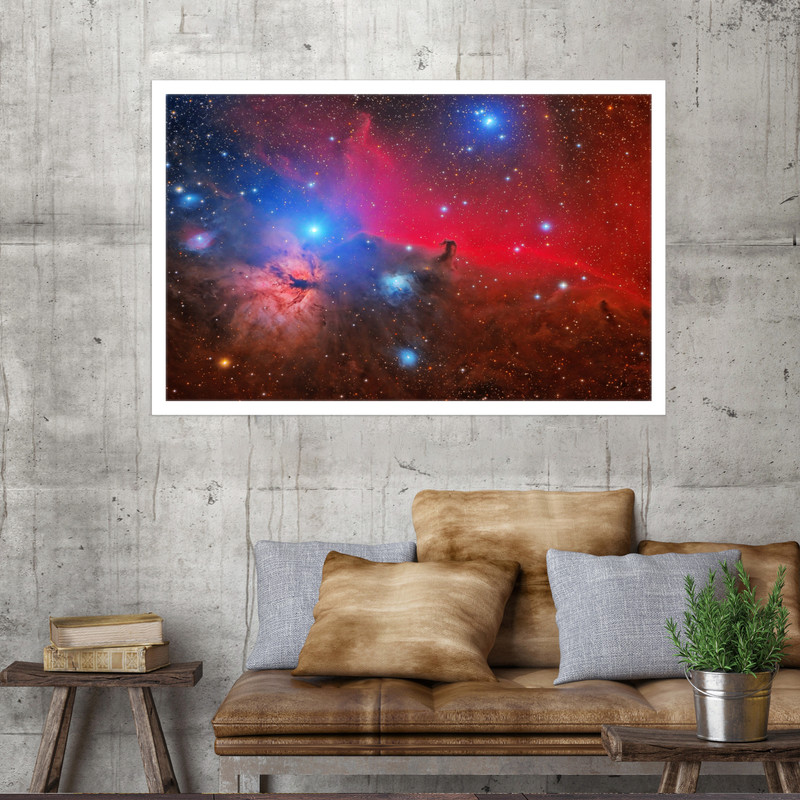 تابلو نوری بکلیت طرح شعله سر اسب سحابی مدل W-MO1720