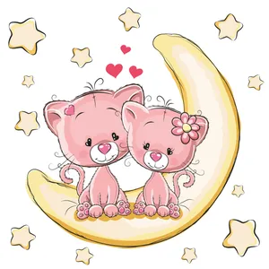 استیکر دیواری کودک تُکتم مدل moon stars کد 03