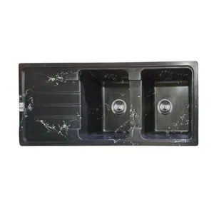 سینک ظرفشویی کورین توکار دو لگنه فارالیا مدل تارا BW