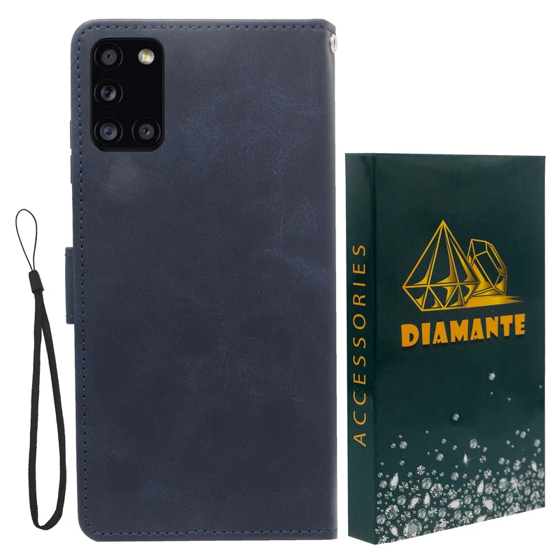 کیف کلاسوری دیامانته مدل Gira gn مناسب برای گوشی موبایل سامسونگ Galaxy A31 به همراه بند آویز