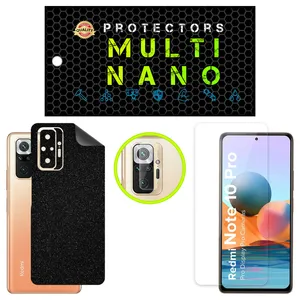 Multi Nano X-SFG Model Clear Screen Protector Suitable For Xiaomi Redmi Note 10 Pro  Mobile Phone Along With The Rear Skin and camera lens protector