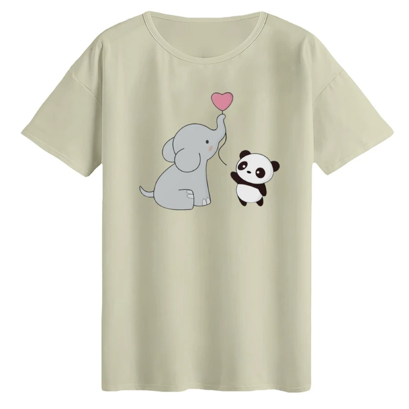 تی‌شرت لانگ آستین کوتاه زنانه مدل فیل کد ۲ رنگ کرم