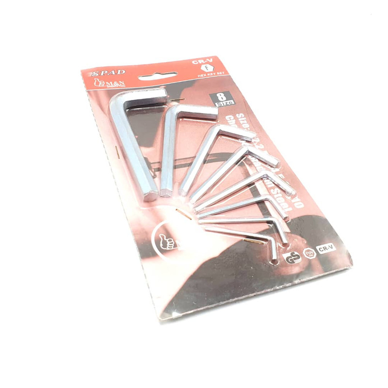 آچار آلن اسپد مدل SPASIZE مجموعه 8 عددی