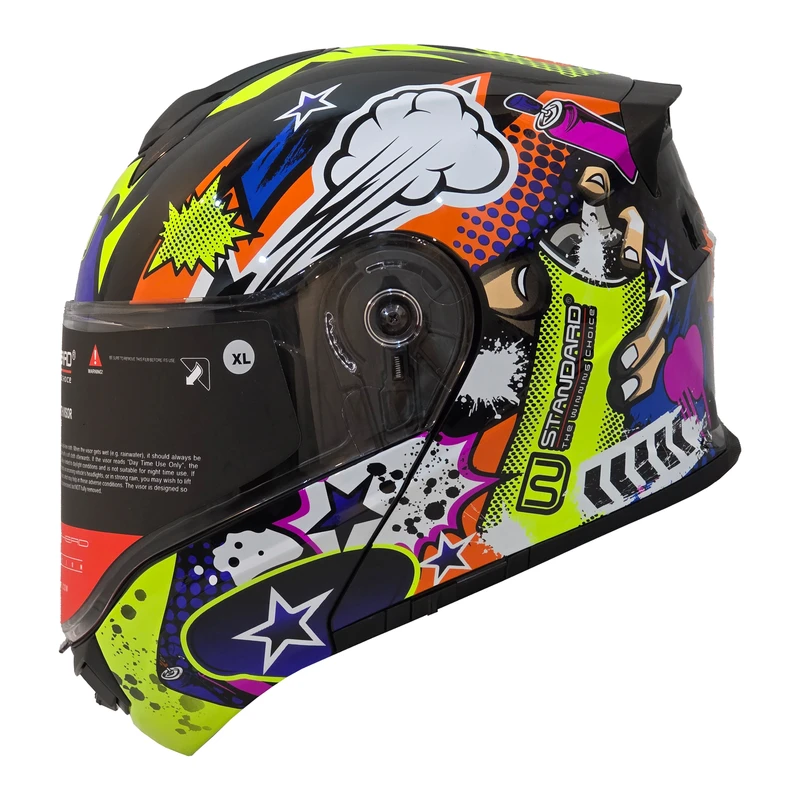 کلاه کاسکت دبلیو استاندارد مدل w901_Black_Green