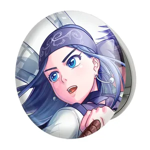 آینه جیبی خندالو طرح اسیرپا انیمه کامویی طلایی Golden Kamuy مدل تاشو کد 23730 